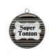 Pendentif Cabochon Argent - super tonton