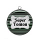 Pendentif Cabochon Argent - super tonton