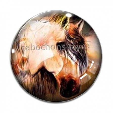 Cabochon Verre - cheval