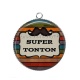 Pendentif Cabochon Argent - super tonton