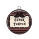 Pendentif Cabochon Argent - super tonton