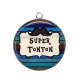 Pendentif Cabochon Argent - super tonton