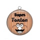 Pendentif Cabochon Argent - super tonton