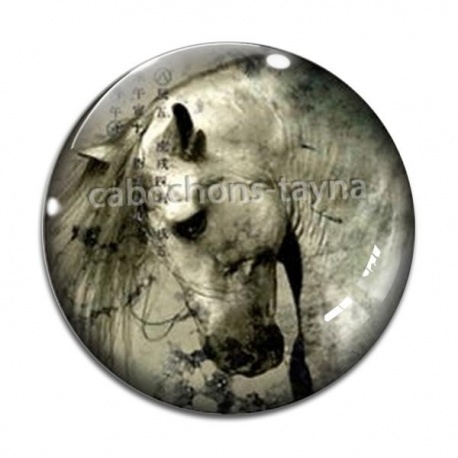 Cabochon Verre - cheval