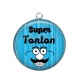 Pendentif Cabochon Argent - super tonton