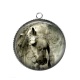 Pendentif Cabochon Argent - cheval