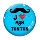 Cabochon Verre - j'aime mon tonton