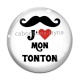 Cabochon Verre - j'aime mon tonton