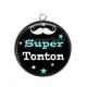 Pendentif Cabochon Argent - super tonton