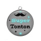 Pendentif Cabochon Argent - super tonton