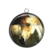 Pendentif Cabochon Argent - cheval