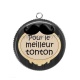 Pendentif Cabochon Argent - pour le meilleur tonton