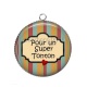 Pendentif Cabochon Argent - pour un super tonton