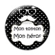 Cabochon Verre - mon tonton, mon héros