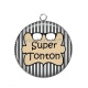 Pendentif Cabochon Argent - super tonton
