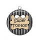 Pendentif Cabochon Argent - super tonton