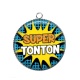 Pendentif Cabochon Argent - super tonton