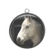 Pendentif Cabochon Argent - cheval