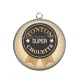 Pendentif Cabochon Argent - tonton super chouette