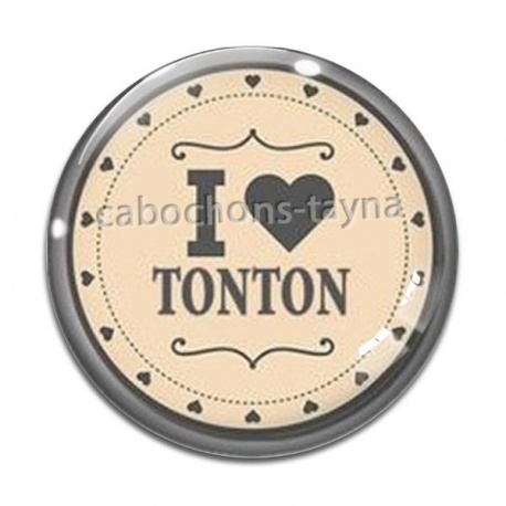 Cabochon Verre - I love tonton