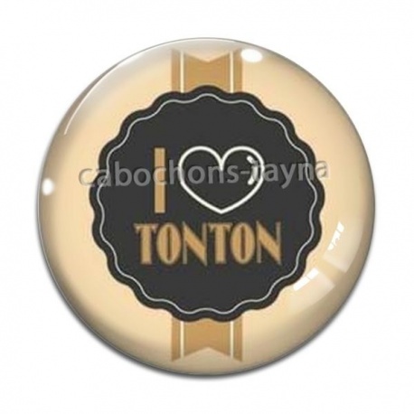 Cabochon Verre - I love tonton