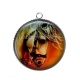 Pendentif Cabochon Argent - cheval