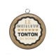 Pendentif Cabochon Argent - le meilleur tonton du monde