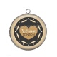 Pendentif Cabochon Argent - je t'aime tonton