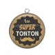 Pendentif Cabochon Argent - un super tonton