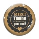 Cabochon Verre - merci tonton