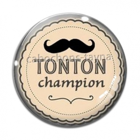 Cabochon Verre - tonton champion