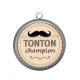 Pendentif Cabochon Argent - tonton champion