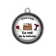 Pendentif Cabochon Argent - tonton le roi de la bricole