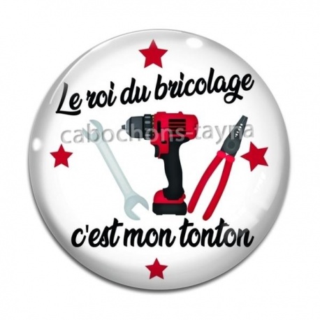 Cabochon Verre - le roi de la bricole c'est mon tonton