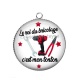 Pendentif Cabochon Argent - le roi de la bricole c'est mon tonton
