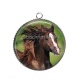 Pendentif Cabochon Argent - cheval