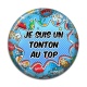 Cabochon Résine - je suis un tonton au top