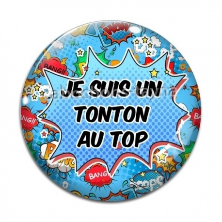Cabochon Verre - je suis un tonton au top