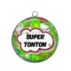 Pendentif Cabochon Argent - super tonton