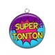 Pendentif Cabochon Argent - super tonton