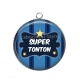 Pendentif Cabochon Argent - super tonton