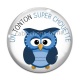 Cabochon Verre - un tonton super chouette