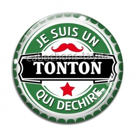 Cabochon Verre - je suis un tonton qui déchire