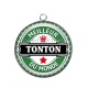 Pendentif Cabochon Argent - meilleur tonton du monde