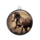 Pendentif Cabochon Argent - cheval