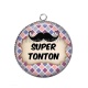 Pendentif Cabochon Argent - super tonton