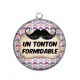 Pendentif Cabochon Argent - un tonton formidable