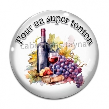 Cabochon Verre - pour un super tonton