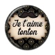 Cabochon Résine - je t'aime tonton