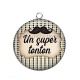 Pendentif Cabochon Argent - super tonton